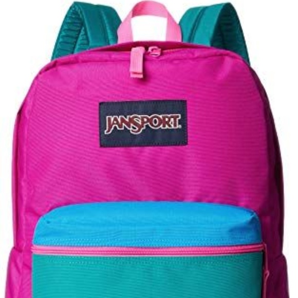 jansport color block backpack